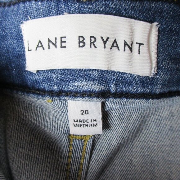 Lane Bryant Jeans Denim Boyfriend Capris Blue Pride Rainbow Heart Plus Size 20 - Picture 10 of 12